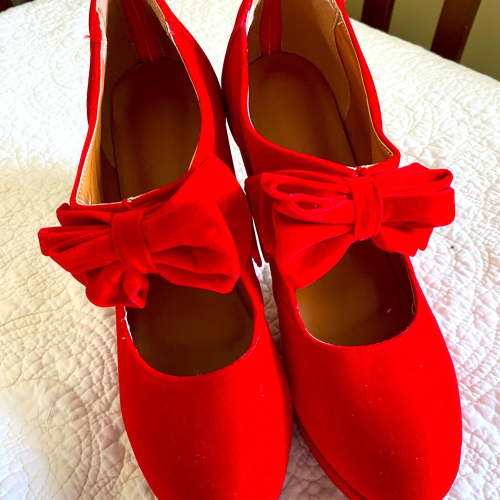 Size 9 Red Velvet High Heels